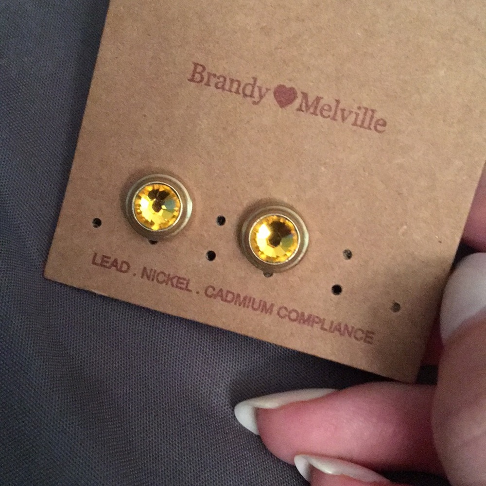 Alex and Ani Amber earrings